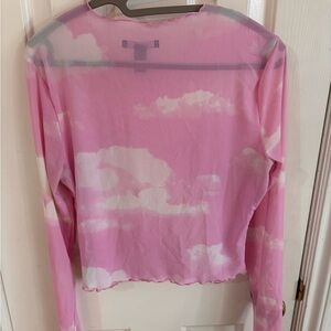 Forever 21 Pink Cloud Print Blouse